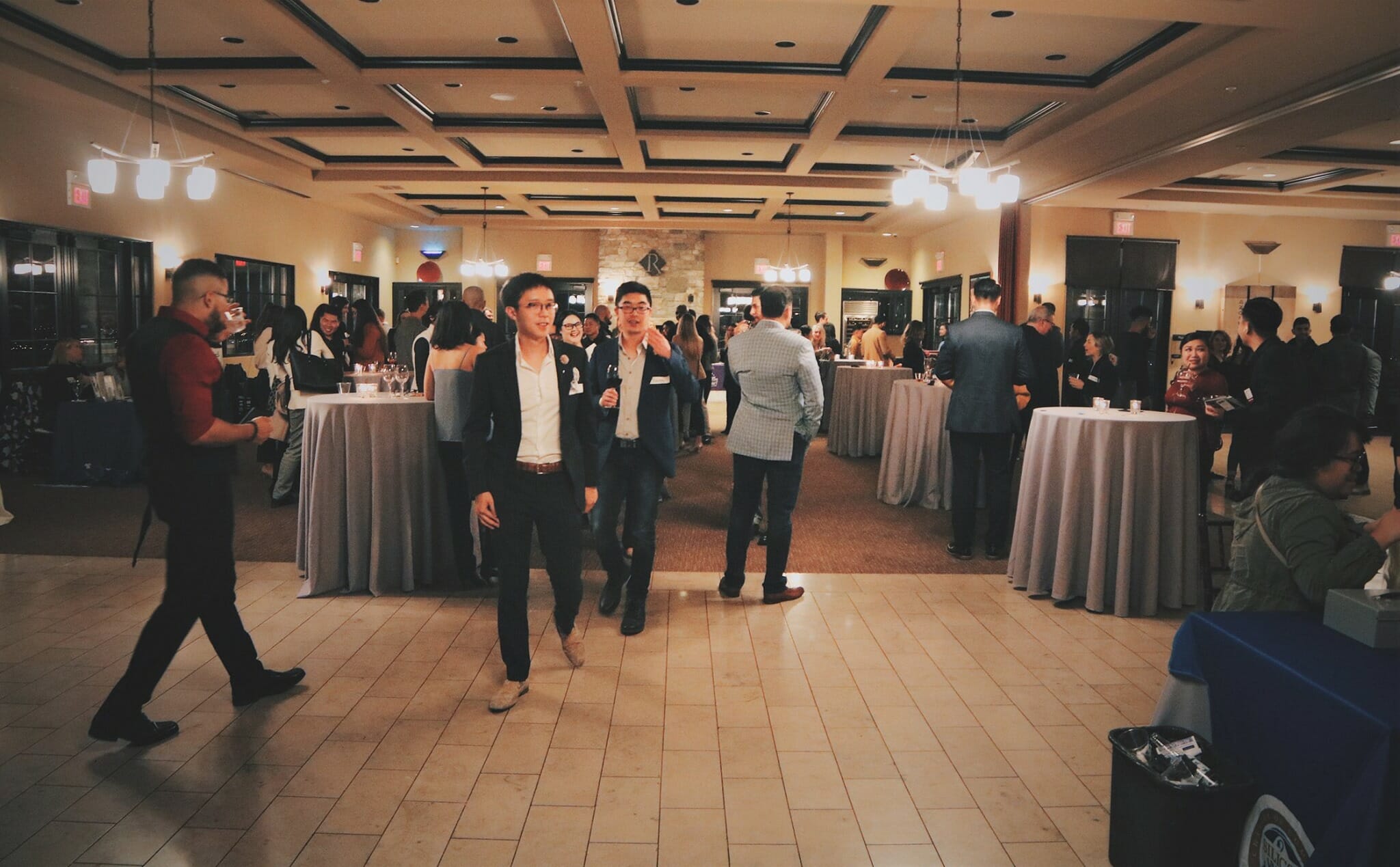 Chamber members networking at a Silicon Valley Chamber event